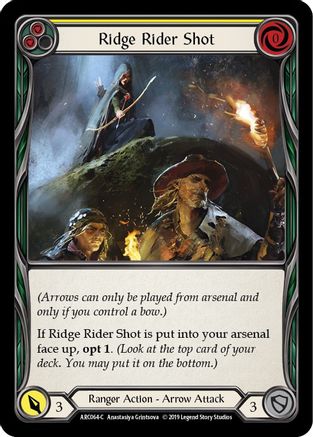Ridge Rider Shot (Yellow) (ARC064) (Unlimited Edition) Rainbow Foil - Arcane Rising