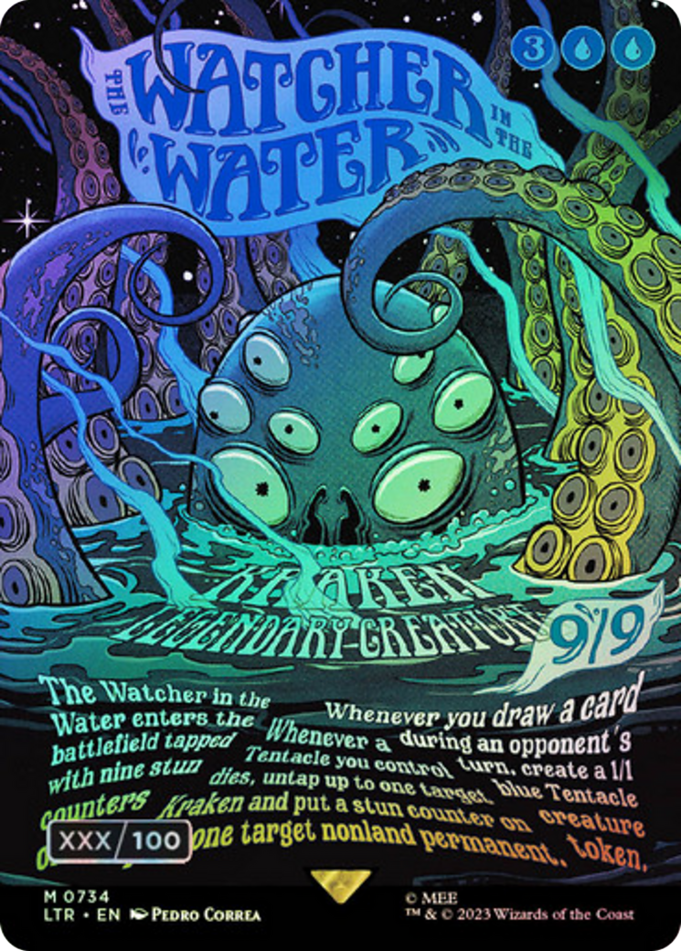 The Watcher in the Water (Borderless Poster) (Serial Numbered) (734) Foil - The Lord of the Rings: Tales of Middle-earth
