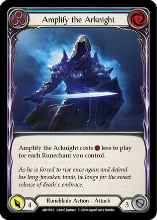Amplify the Arknight (Blue) (ARC096) (1st Edition) Rainbow Foil - Arcane Rising