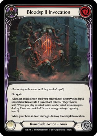 Bloodspill Invocation (Red) (ARC106) 1st Edition Rainbow Foil - Arcane Rising