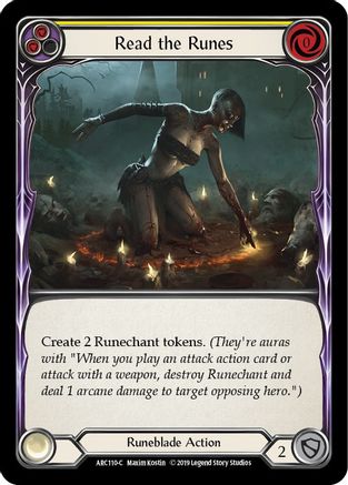Read the Runes (Yellow) (ARC110) Unlimited Edition Rainbow Foil - Arcane Rising