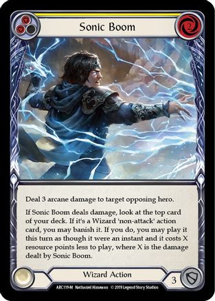 Sonic Boom (ARC119) Unlimited Edition Rainbow Foil - Arcane Rising