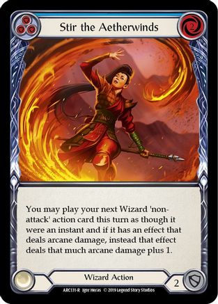 Stir the Aetherwinds (Blue) (ARC131) 1st Edition Rainbow Foil - Arcane Rising