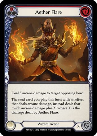 Aether Flare (Red) (ARC132) (1st Edition) Rainbow Foil - Arcane Rising
