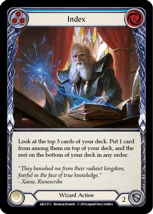 Index (Blue) (ARC137) (1st Edition) - Arcane Rising