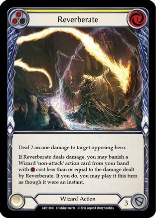 Reverberate (Yellow) (ARC139) (Unlimited Edition) Rainbow Foil - Arcane Rising