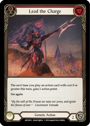 Lead the Charge (Red) (ARC209) (1st Edition) Rainbow Foil - Arcane Rising
