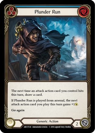 Plunder Run (Blue) (ARC172) (1st Edition) Rainbow Foil - Arcane Rising