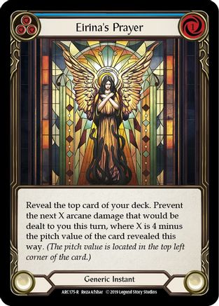 Eirina's Prayer (Blue) (ARC175) 1st Edition Rainbow Foil - Arcane Rising