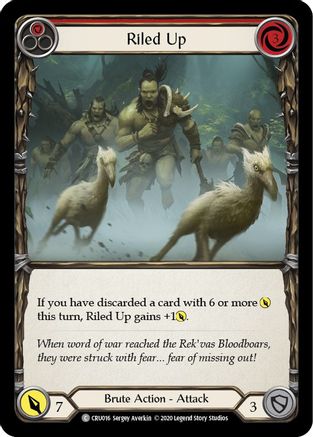 Riled Up (Red) (CRU016) (Unlimited Edition) Rainbow Foil - Crucible of War
