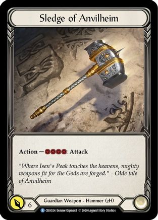 Sledge of Anvilheim (CRU024) (1st Edition) Cold Foil - Crucible of War