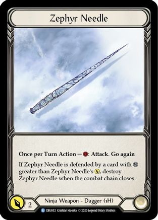 Zephyr Needle (Reverse) (CRU052) (1st Edition) - Crucible of War
