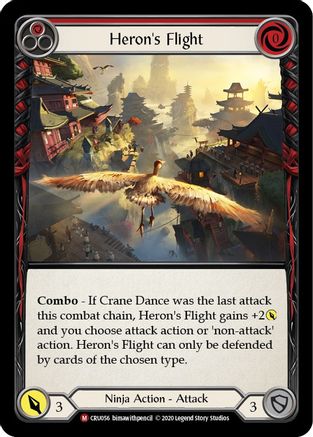 Heron's Flight (CRU056) (1st Edition) Rainbow Foil - Crucible of War