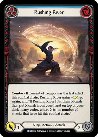 Rushing River (Blue) (CRU062) Unlimited Edition Rainbow Foil - Crucible of War