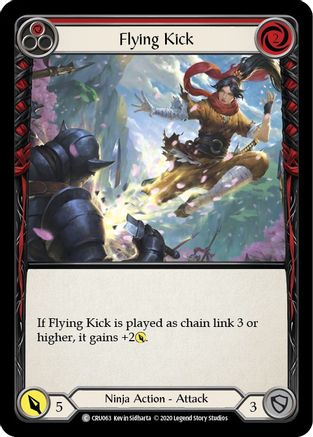 Flying Kick (Red) (CRU063) (Unlimited Edition) Rainbow Foil - Crucible of War