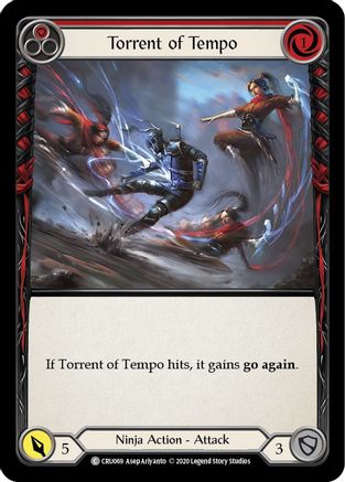 Torrent of Tempo (Red) (CRU069) (1st Edition) Rainbow Foil - Crucible of War