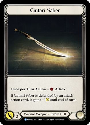 Cintari Saber (Reverse) (CRU080) (Unlimited Edition) - Crucible of War
