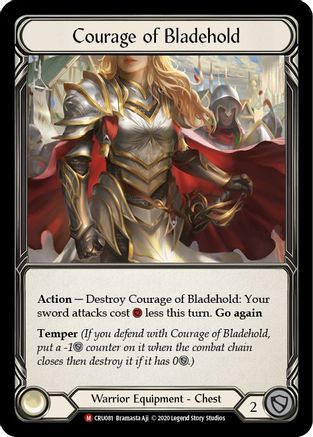 Courage of Bladehold (CRU081) (1st Edition) Cold Foil - Crucible of War