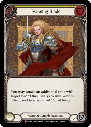 Twinning Blade (CRU082) (1st Edition) Rainbow Foil - Crucible of War