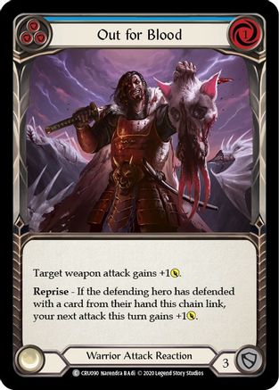 Out for Blood (Blue) (CRU090) (Unlimited Edition) Rainbow Foil - Crucible of War