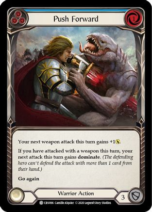 Push Forward (Blue) (CRU096) (1st Edition) - Crucible of War