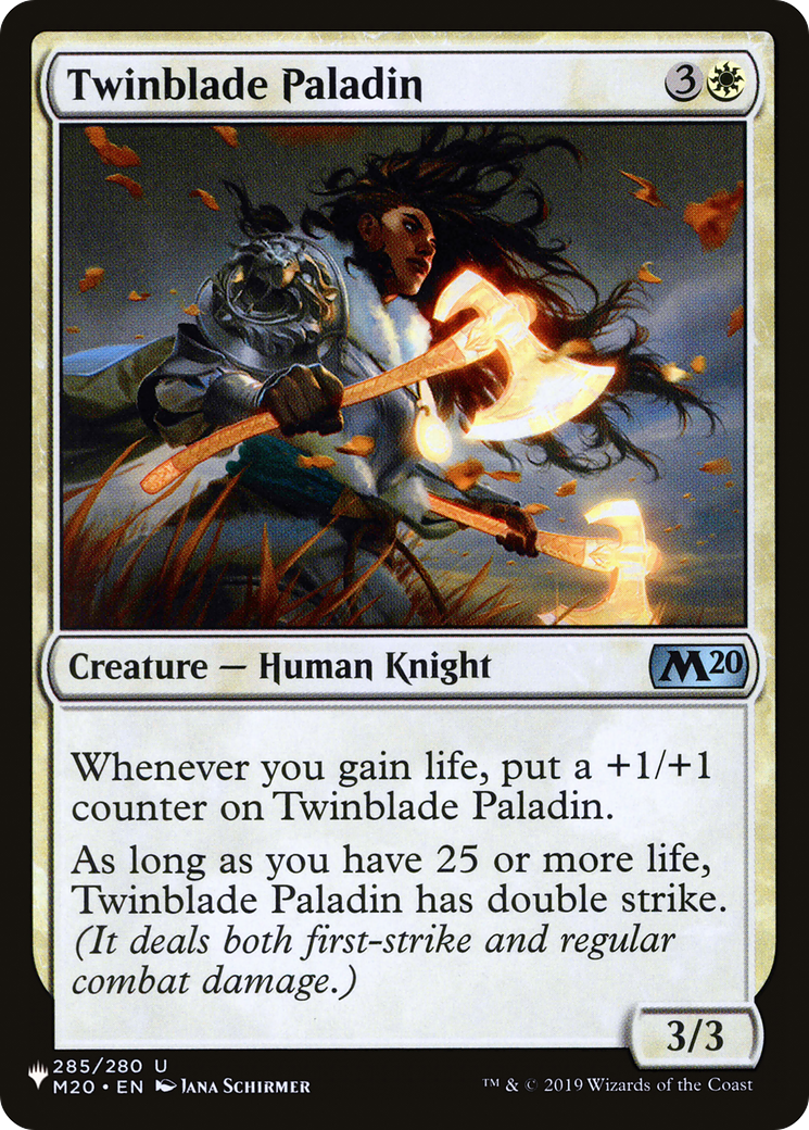 Twinblade Paladin (M20-285) - The List