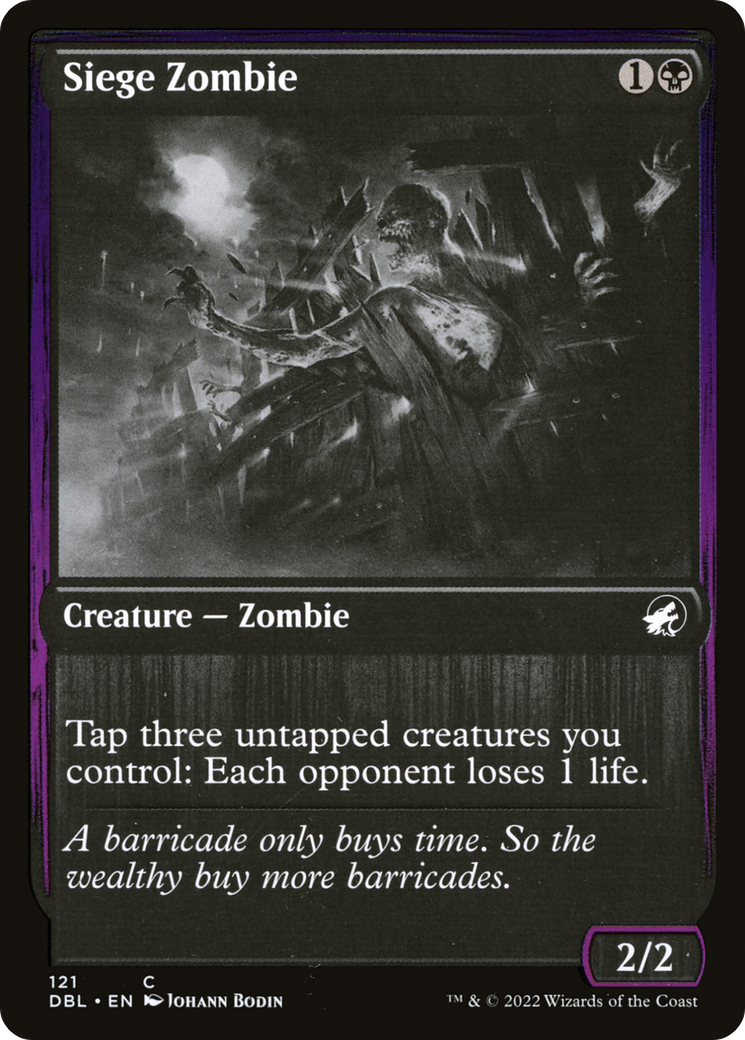 Siege Zombie (121) Foil - Innistrad: Double Feature