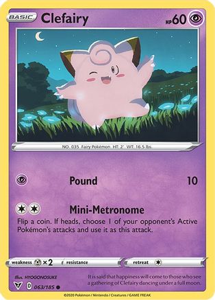 Clefairy (63) Reverse Holofoil - Vivid Voltage