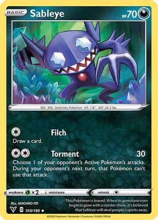 Sableye (105) Reverse Holofoil - Vivid Voltage