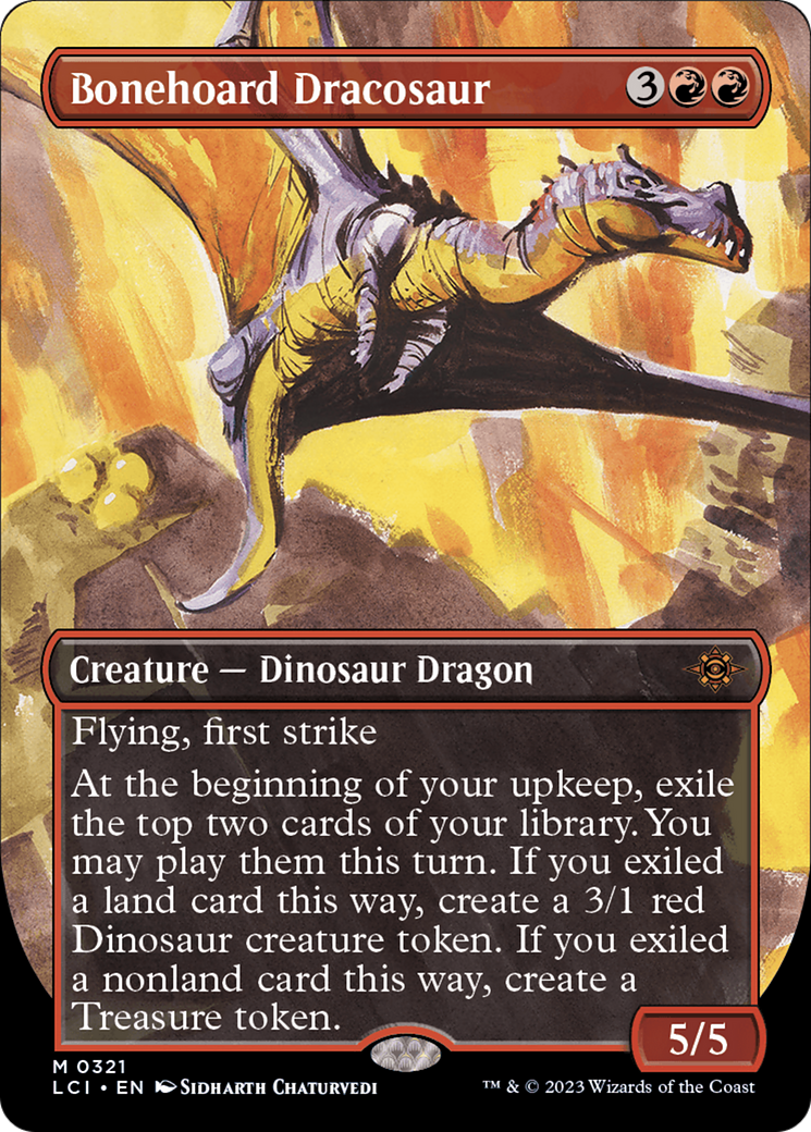 Bonehoard Dracosaur (Borderless) (321) Foil - The Lost Caverns of Ixalan