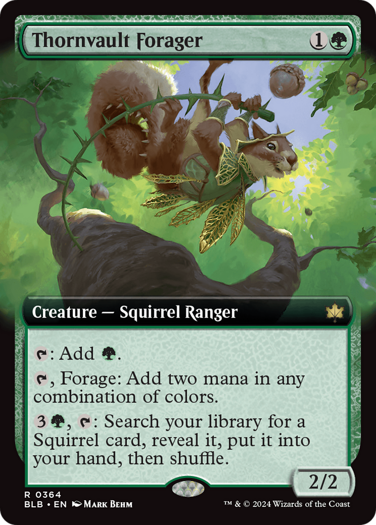 Thornvault Forager (Extended Art) (364) Foil - Bloomburrow