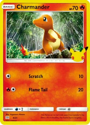 Charmander - 9/25 (9) Holofoil - McDonalds 25th Anniversary Promos
