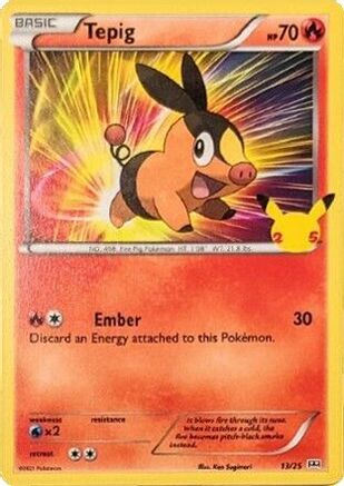 Tepig - 13/25 (13) Holofoil - McDonalds 25th Anniversary Promos