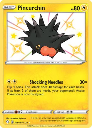 Pincurchin (SV043) Holofoil - Shining Fates Shiny Vault