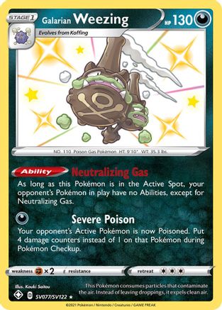 Galarian Weezing (SV077) Holofoil - Shining Fates Shiny Vault