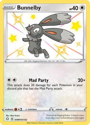 Bunnelby (SV097) Holofoil - Shining Fates Shiny Vault