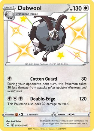 Dubwool (SV104) Holofoil - Shining Fates Shiny Vault