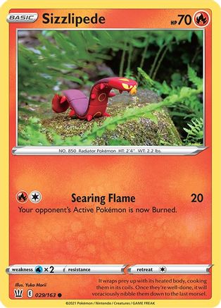 Sizzlipede (29) Reverse Holofoil - Battle Styles