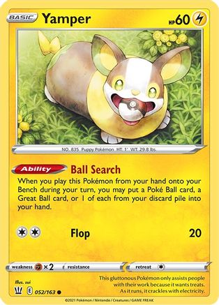 Yamper (52) Reverse Holofoil - Battle Styles
