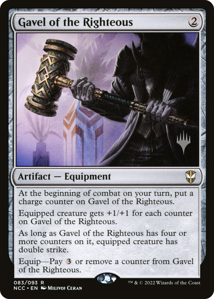 Gavel of the Righteous (83p) Foil - New Capenna Commander Promos