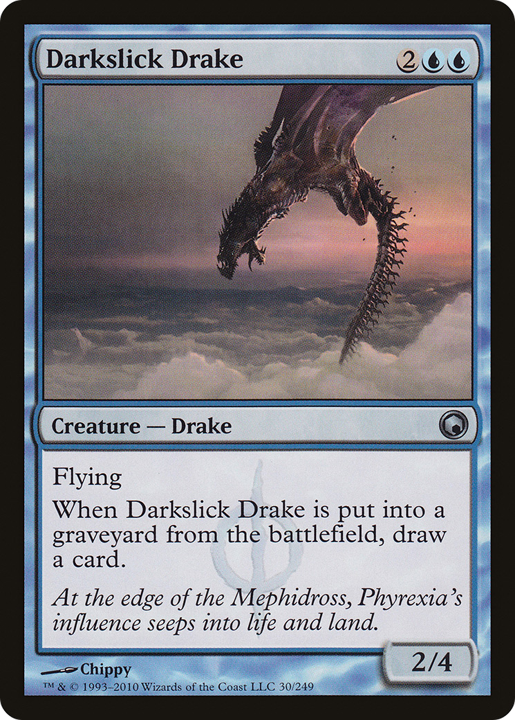 Darkslick Drake (030) Foil - Scars of Mirrodin