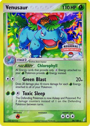 Venusaur - 28/100 (Regional Championships) (28) - League & Championship Cards