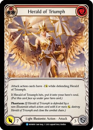 Herald of Triumph (Red) (MON008) (1st Edition) Rainbow Foil - Monarch