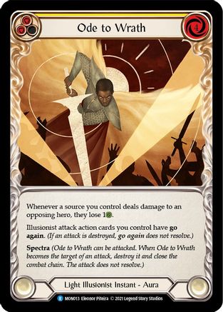 Ode to Wrath (MON013) (1st Edition) Rainbow Foil - Monarch