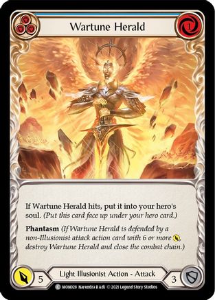 Wartune Herald (Blue) (MON028) (Unlimited Edition) Rainbow Foil - Monarch