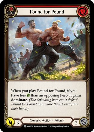 Pound for Pound (Red) (MON278) Unlimited Edition Rainbow Foil - Monarch