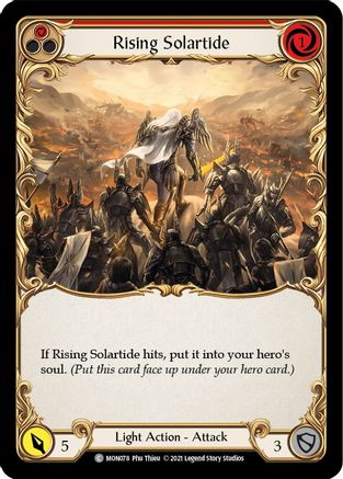 Rising Solartide (Red) (MON078) - Monarch Unlimited Edition Rainbow Foil