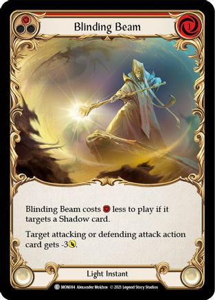 Blinding Beam (Red) (MON084) 1st Edition Rainbow Foil - Monarch