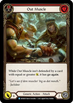 Out Muscle (Red) (MON248) (1st Edition) Rainbow Foil - Monarch