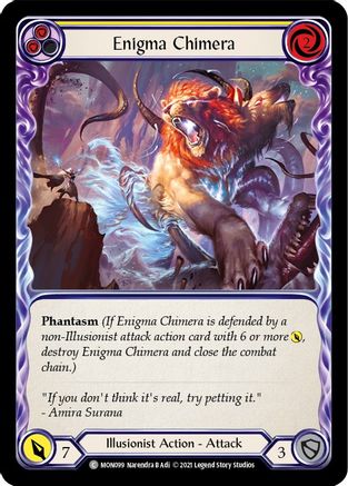 Enigma Chimera (Yellow) (MON099) (1st Edition) Rainbow Foil - Monarch